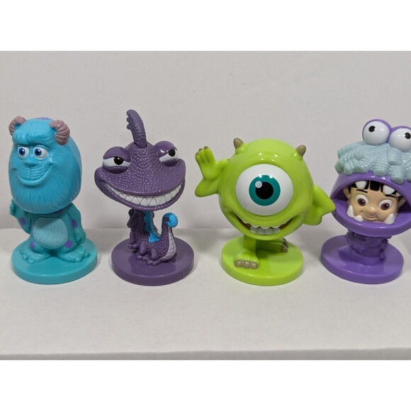 Kellogg's Disney Bobblehead Lot Of 4 Sullivan Mike Randall And Boo Monsters Inc. - Picture 1 of 8